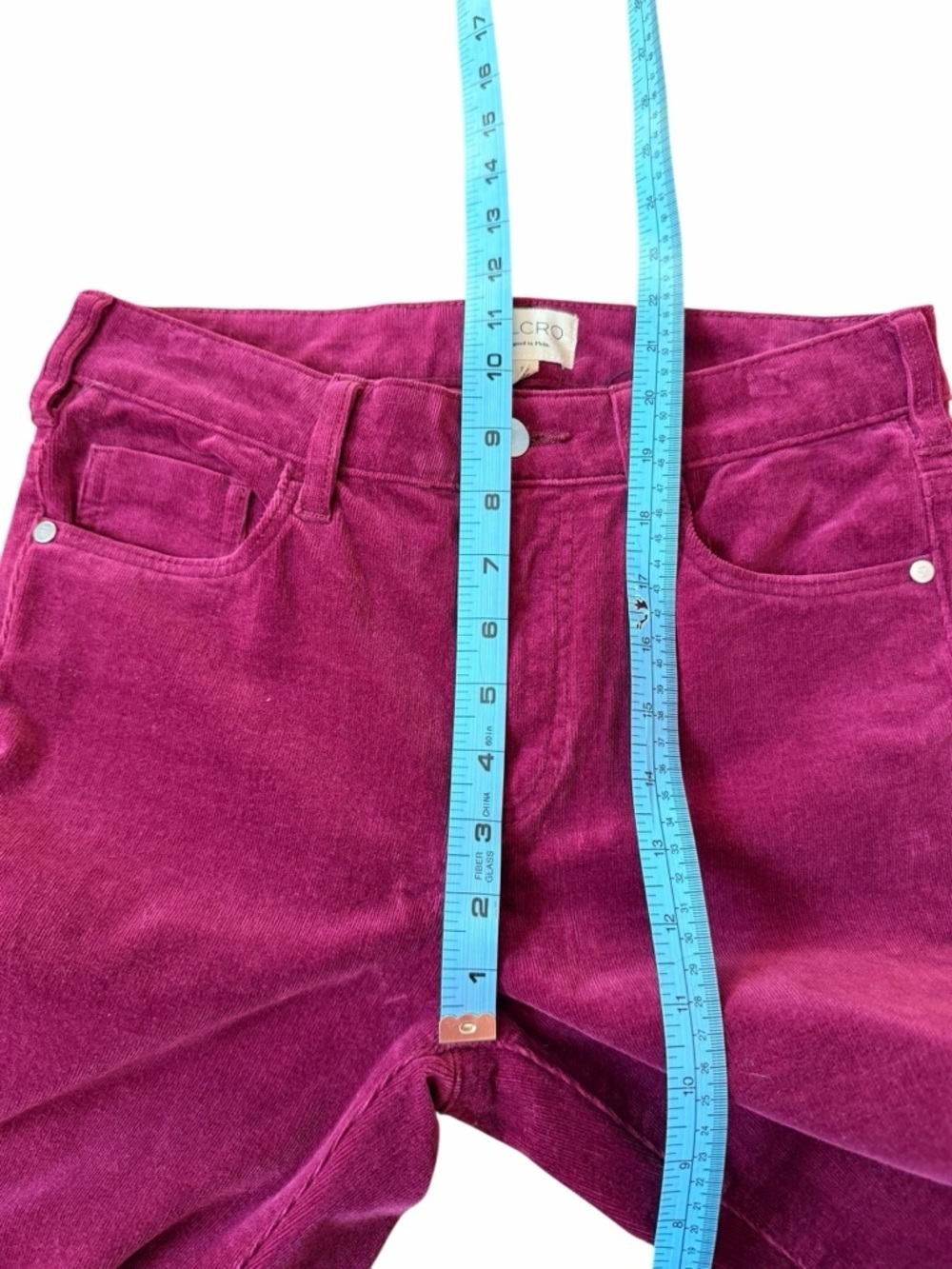 Anthropologie Pilcro Wine Corduroy High-Rise Skinny Pants Women’s Sz 27 - Picture 11 of 12